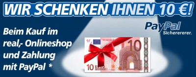Real Onlineshop 10 Euro Paypal Gutschein